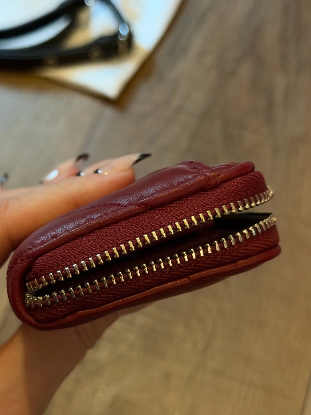 Coach Wallet dark ruby